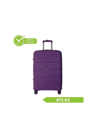 Vegmann Polipropilen Pp Atlas Violet Orta Boy Valiz Violet Mor