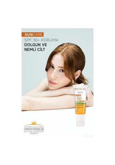 Bioxcin Sun Care Spf 50 Çok Yüksek Korumalı Güneş Kremi 50 ml Karma Yağlı Cilt - Kolajen Hyaluronik Asit