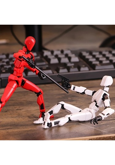 Hightower Mavi Dıy Çok Eklemli Aksiyon Figürü 3d Robot Modeli Yaratıcı Mas