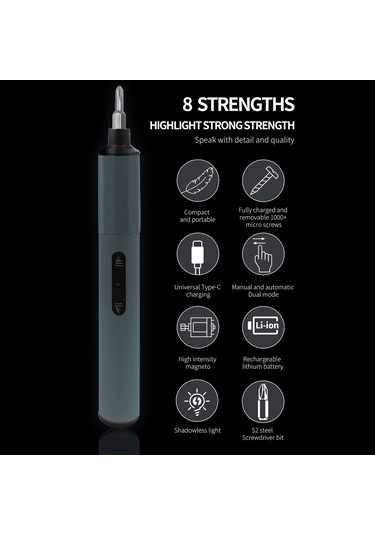 49'u 1 Arada Akülü Hassas Elektrikli Tornavida