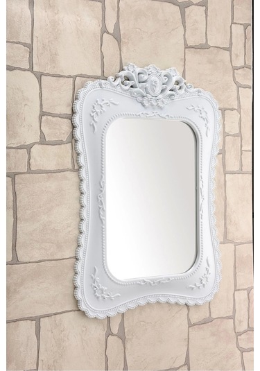 Dantel Kristal Ayna Beyaz
