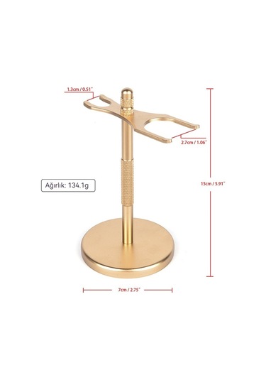 Sakal Fırça Rafı Manuel Tıraş Makinesi Saklama Rafı Tıraş Fırçası Braketi Altın