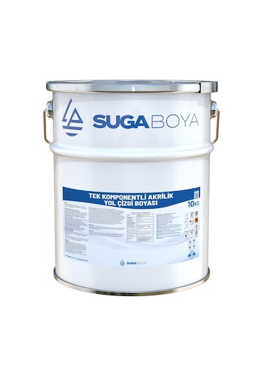 Suga Tek Komponentli Akrilik Yol Çizgi Boyası 10 Kg