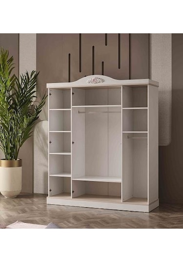 Dolap Urlu Paris 90443 Model Gardırop 4 Ahşap Kapaklı Kalite Malzeme El Yapım