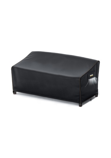 Haegs Çift Kişilik Bahçe Koltuk Örtüsü, Koruma Kılıfı, Su Geçirmez Açık Hava Bahçe Mobilya Kılıfları, Dış Mekan Sandalye Kılıfı Örtü Branda, Ağır Hizmet Tipi, 215-90-90cm - Siyah