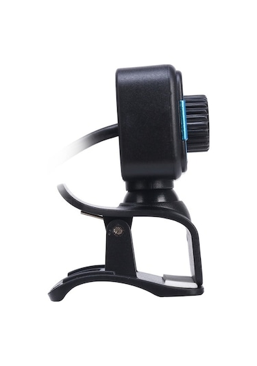 Fortunelane Usb Web Kamerası Siyah-mavi, Hd Lens, Mikrofonlu, Çok Fonksiyonlu Tabanlı, Video Konferans/online Dersler İçin