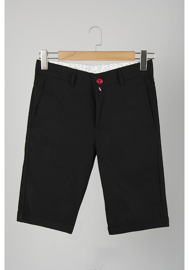 Terapi Men Erkek Siyah Slim Fit Keten Şort Çokrenkli7