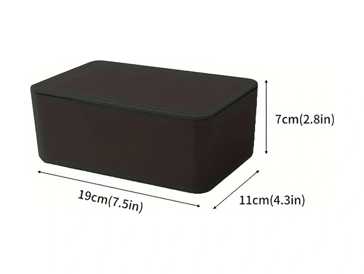 Xuweiwei Beyaz Toz Geçirmez Mendil Kutusu Kapaklı Maske Saklama Ev Mutfak Rv Banyo Beyaz