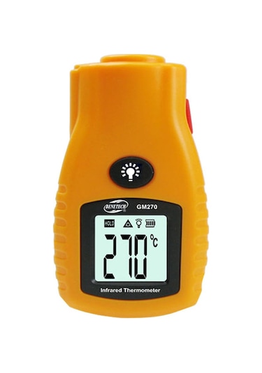 Benetech Dijital Mini Kızılötesi Termometre, Sıcaklık Aralığı: -32 - 280 Derece Gm270 Sarı