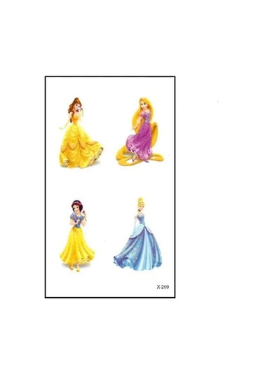 Pamuk Prenses Sindiella Rapunzel Geçici Dövme Çok Renkli