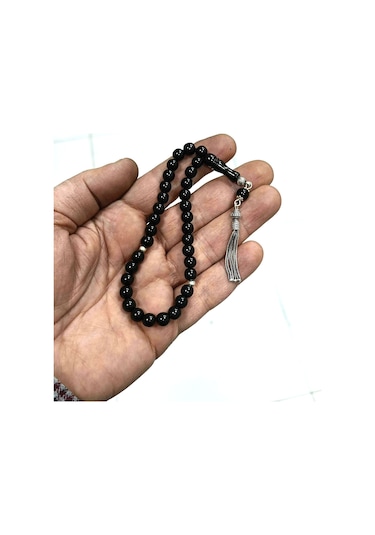 Gümüş Püsküllü Mini Gürcistan Oltu Tesbih 7 Mm