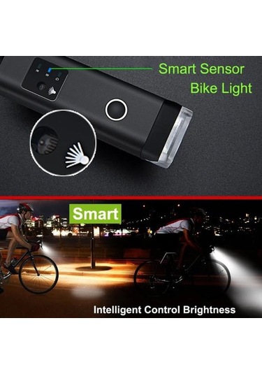 Forte Gt 6135 Bisiklet Feneri Usb Şarjlı Far 6 Modlu Bisiklet Ön Işık Siyah Siyah