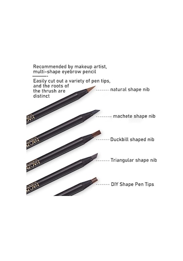 1 Adet Uzun Ömürlü Su Geçirmez Kaş Kalemleri Fırça İle Kapalı Kalıcı Makyaj 4 Light Gray 0