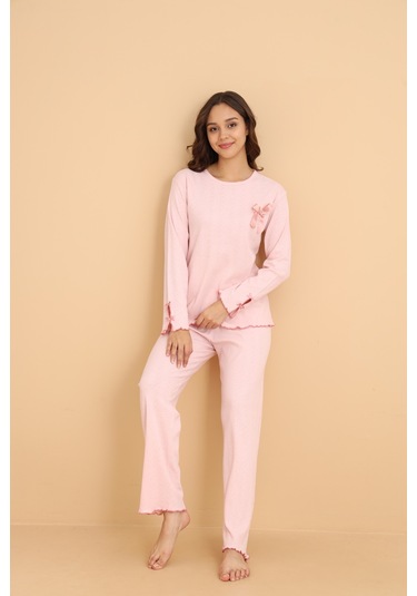 Mirano 8604 Pointel Kumaş Mevsimlik Günlük Kadın Pijama Takımı Pembe
