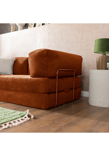 Argimo Godila Çok Amaçlı Sofa Çift Kişilik Yatak Koltuk Turuncu