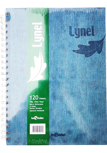 Le Color Lynel Renkli Sert Kapak Spiral Kareli Defter - 2 Adet
