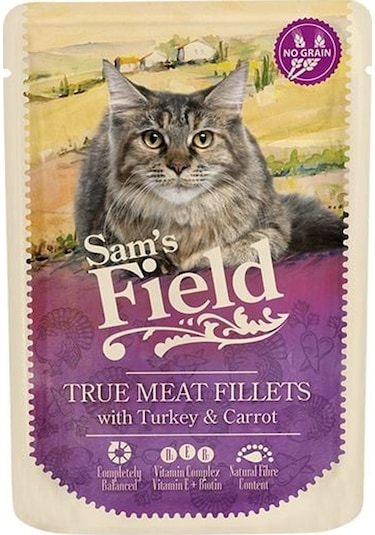 Sam's Field Kedi Pouch Hindi Fileto & Havuç 85 G