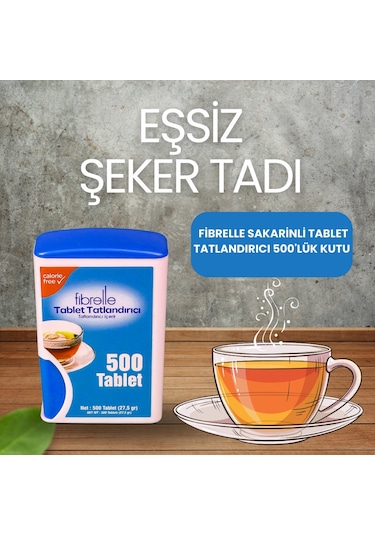 Fibrelle Sakarinli Tablet Tatlandırıcı 500'lü