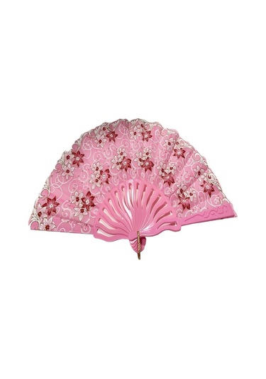 Yelpaze Şık Doğal Serinletici 877-8 Zarif Pembe Yelpaze