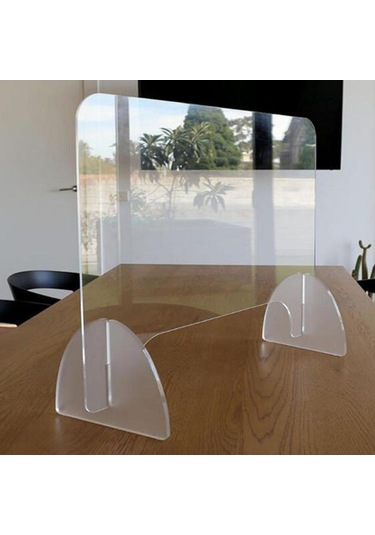 Suntek Sneeze Guard Akrilik Koruyucu Bariyer Masası Kontrol 50x50cm