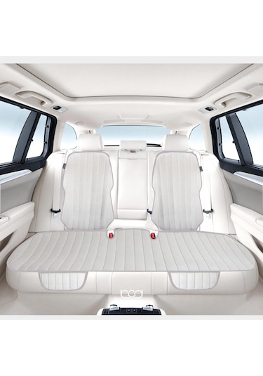 Bod Vodina Serisi Tay Tüyü Cepli Oto Koltuk Minder Seti Koltuk Koruma Kılıfı Ön Arka Set Gri