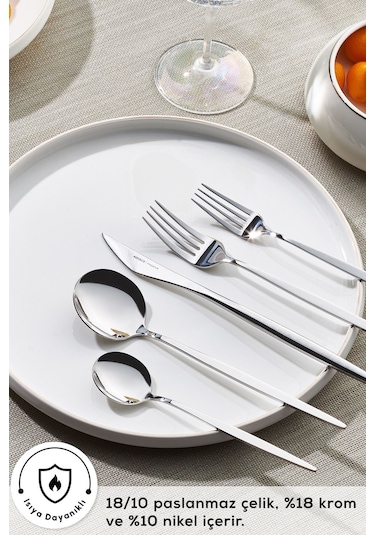 Karaca  New Porto Platin 12 Kişilik 60 Parça Çatal Kaşık Bıçak Takımı