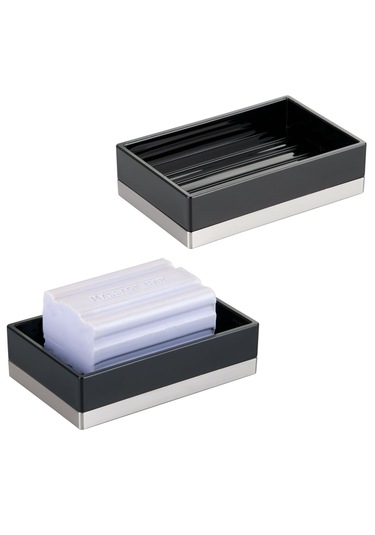 Sabunluk Modern Siyah Tasarım 12x8x3cm