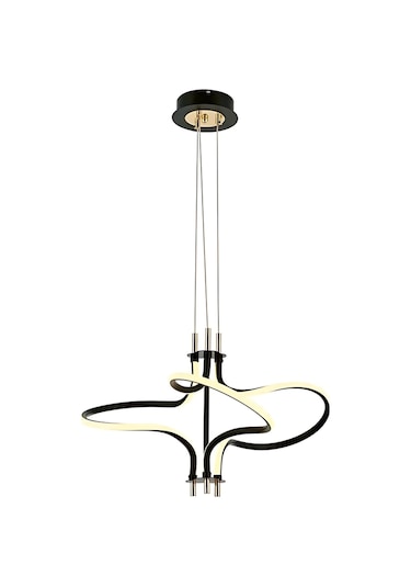 Clarita 3 Renkli Led Avize Siyah