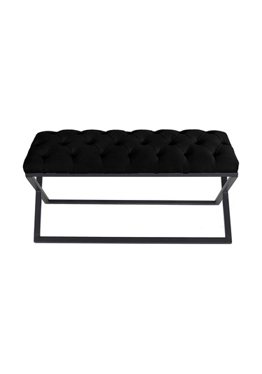 Varcera Siyah Chester Model Kapitoneli Puf&bench&koltuk&oturma Bankı&teddy Puff&yatak Odası Takımı Önü&ucu