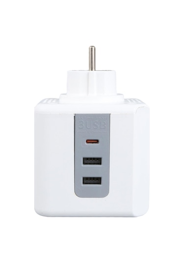 Vea Ve-23089 2x Usb 1x Type-c 3'lü Çocuk Ve Termal Korumalı Grup Priz 1