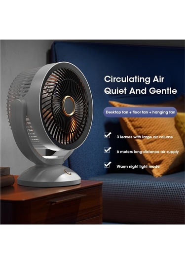 Jialan Usb Hava Sirkülasyonu Elektrikli Fan Şarj Edilebilir Masa