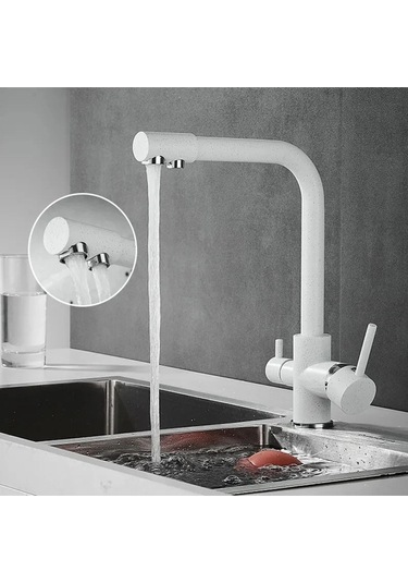 Ayasya Yapı Beyaz Aritmali Batarya Beyaz Arıtmalı Mutfak Bataryası 3girisli Batarya Beyaz