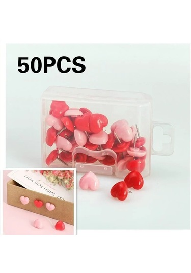Kalp Şekli 50 Pcs Plastik Yüksek Kaliteli Mantar Kurulu Güvenlik 0.35 CM