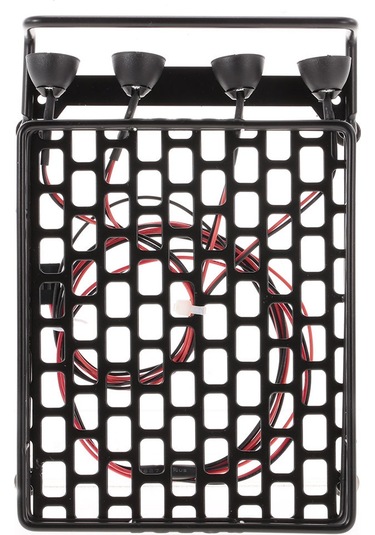 Yunboo 1/10 Rc Tırmanıcı Araçları İçin Aluminyum Çanta Taşıyıcı Ve 4 Beyaz Led Işık Barı - Axial Scx10, Traxxas Trx-4, D90 Uyumlu