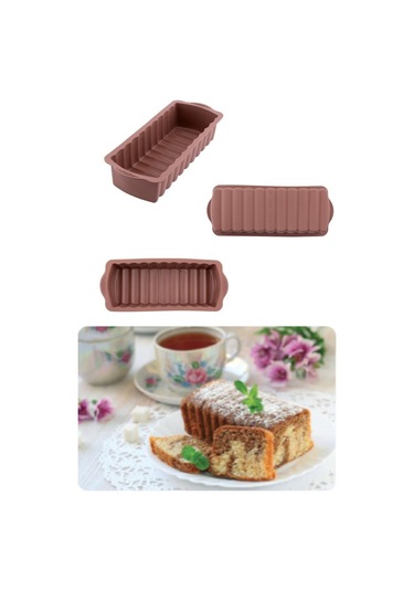 Silicolife 2 Li Silikon Kek Kalıbı Seti, Baton Kek Kalıbı Ve Burgu Kek Kalıbı Seti Yerli Üretim Kahve Kahve