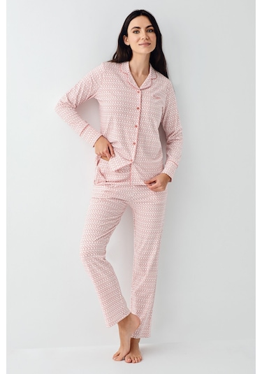 Pierre Cardin Kadın Pembe Gömlek Pijama Pc9081-s-v1 Pembe