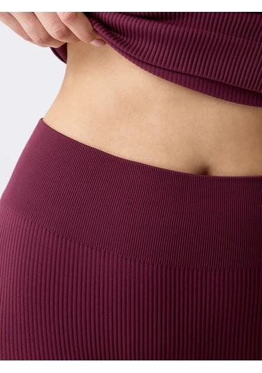 Teksa Wlg001 Spor Taytları, Çizgili Taytlar 460471961 Şarap Rengi