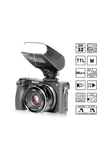 Meike MK320S Sony Uyumlu TTL Speedlite Flaş