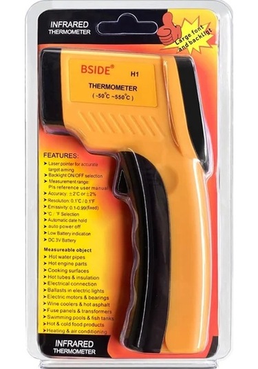 Boatshop1 Bsıde H1 Dijital Kızılötesi Termometre Et Buffalo Sütü Bbq Pişirme Non Contact Lazer Tabanca Abs Malzeme Pil İle Çalışır