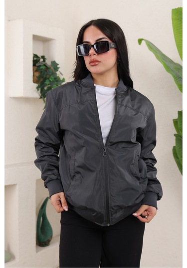 Bomber Kolej Su Geçirmez Ceket Antrasit Bndk