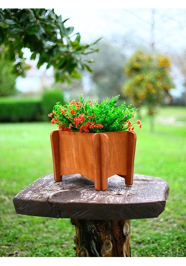Mandu Ahşap Balkon Saksı Çiçeklik