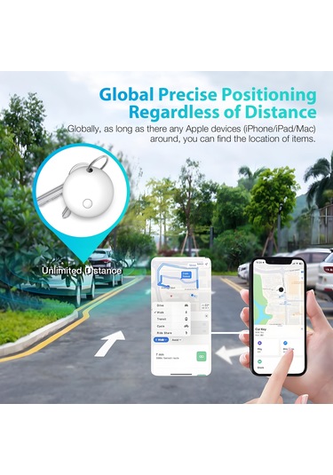 Springsun Mfi Onaylı Bluetooth - 10 Ay Pil Ömrü İle Find My Uygulaması İle Çalışır, Beyaz 2 Adet + 2 Askı + 1 Pil