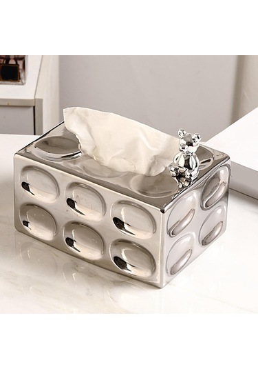 Suntek Mutfak Otel Ofis Argent Için Seramik Mendil Tutucu