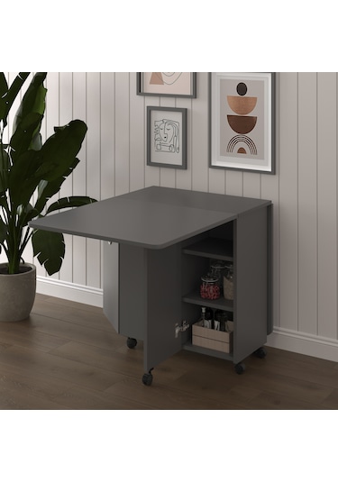 %100 MDFLAM Katlanır Mutfak Yemek Çalışma Masası Asra Trend KM-28 Anstrasit %100 MDFLAM Katlanır Mutfak Yemek Çalışma Masası Asra Trend KM-28 Anstrasit
