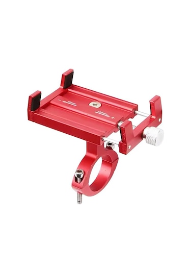 Polham Pro Seri Gidon Uyumlu Motorsiklet Telefon Tutucu, Bisiklet, Scooter Uyumlu Sıkıştırmalı Tutucu Siyah