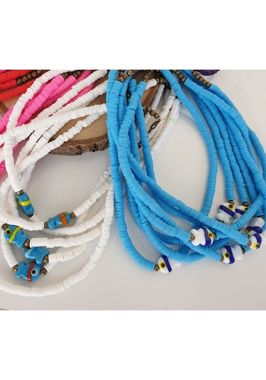 Pinkimaj Fimo Kolye Murano El Yapımı Cam Balık Figürlü