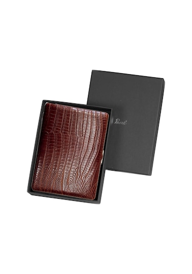 Pearl Japan Cosmos Deri Uzun Sigara Tabakası Lizard Kahve 9lu