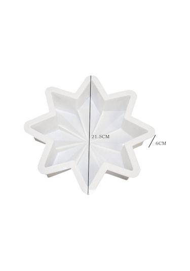 8 - Açı Çiçek Mousse Yıldız Anason Kek Kalıbı Dıy Pişirme Kalıp Silikon Fondan Şifon