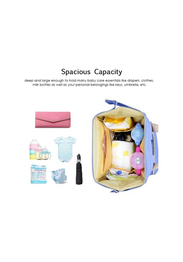 Osoce Unisex Su Geçirmez Polyester Büyük Anne Baba Sırt Çantası Bebek Kıyafetleri Bez Süt Tozu Şişesi Seyahat Depolama Çantası--mor Mor