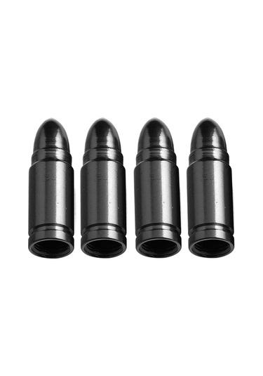 Neevoyu Alüminyum Bullet Tip Lastik Valf Kapağı, Siyah, Araba-suv-motosiklet-bisiklet İçin, Dayanıklı, Dirt Koruma, Kolay Kurulum